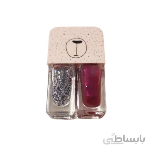 لاک ناخن دوقلو طرح حیوانات کد 05