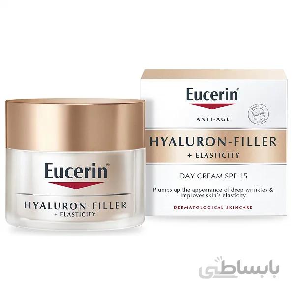 کرم ضد چروک روز اوسرین اصل | مدل هیالورون فیلر الاستیسیتی SPF15، پوست خشک | ۵۰ میل ا Eucerin Hyaluron Filler Plus Elasticity Day Cream SPF15 50ml (dry skin)