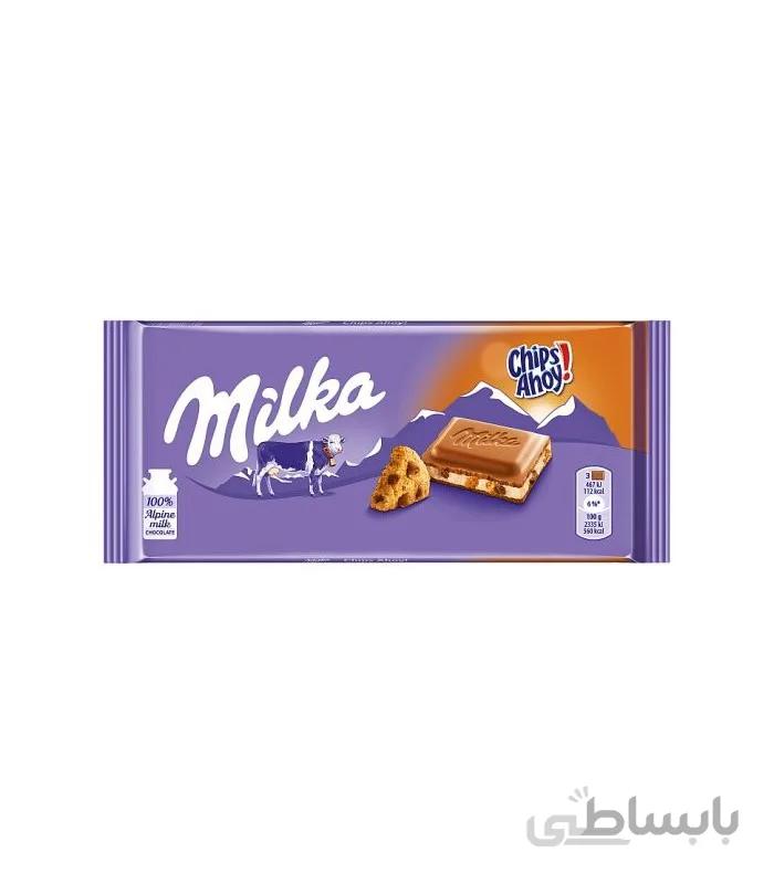 MILKA شکلات شیری کوکی چیپس شکلات 100 گرمی میلکا