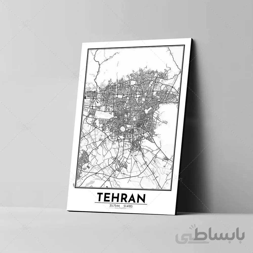 تابلو شاسی آواویز مدل نقشه تهران کد Avaviz-Map-4G1302