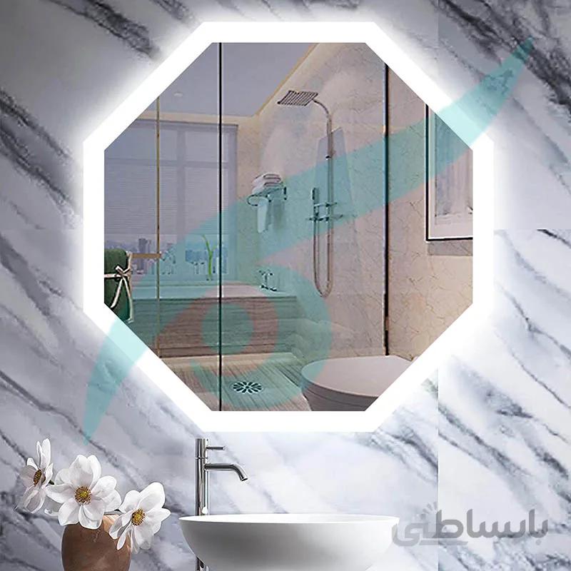 آینه چراغ‌دار 8 ضلعی