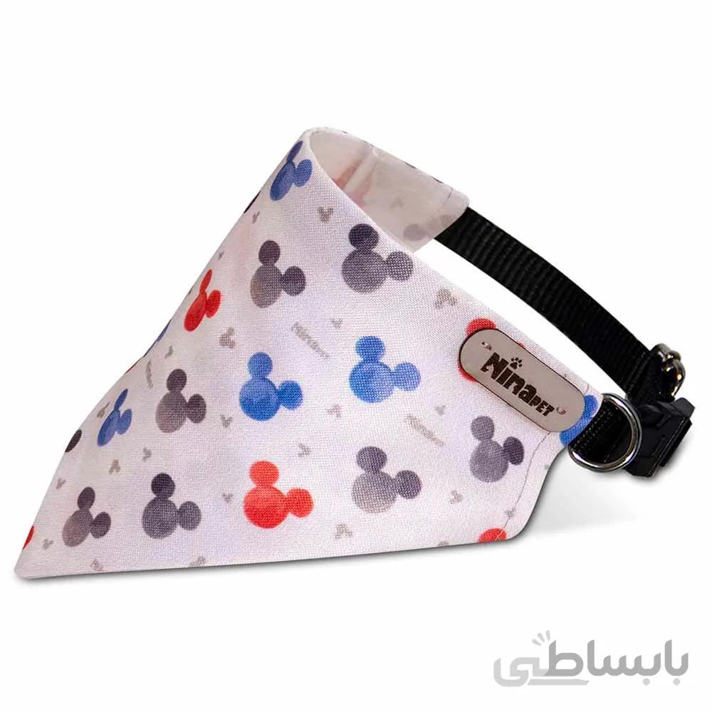 قلاده دستمال گردن سگ نیناپت مدل میکی موس ا Ninapet Collar & Scarf For Large Dog Micky Mouse Model