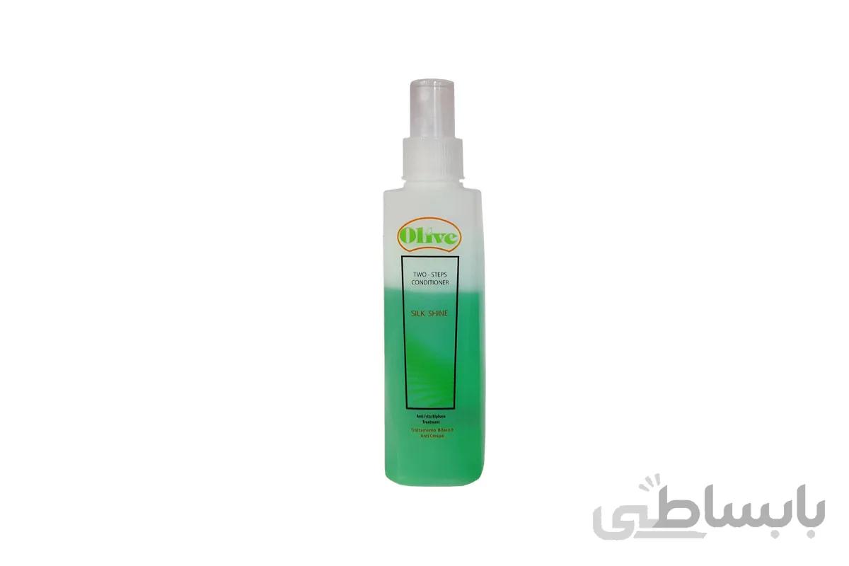 اسپری دو فاز نرم کننده مو الیو Olive حجم 200 میلی لیتر