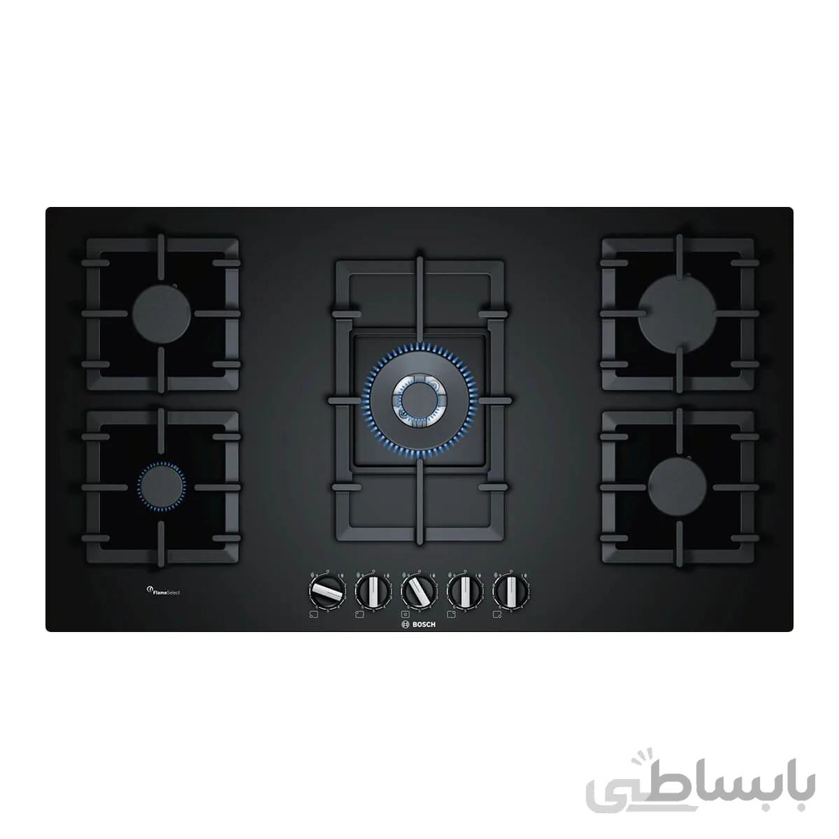 اجاق گاز صفحه شیشه ای 5 شعله توکار بوش مدل PPQ9A6B90