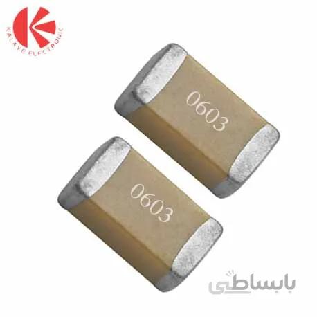 خازن 100 نانو فاراد 50 ولت SMD 0603