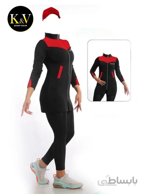 ست مانتو شلوار ورزشی زنانه Reebok ا Reebok womens sports pants manteau set