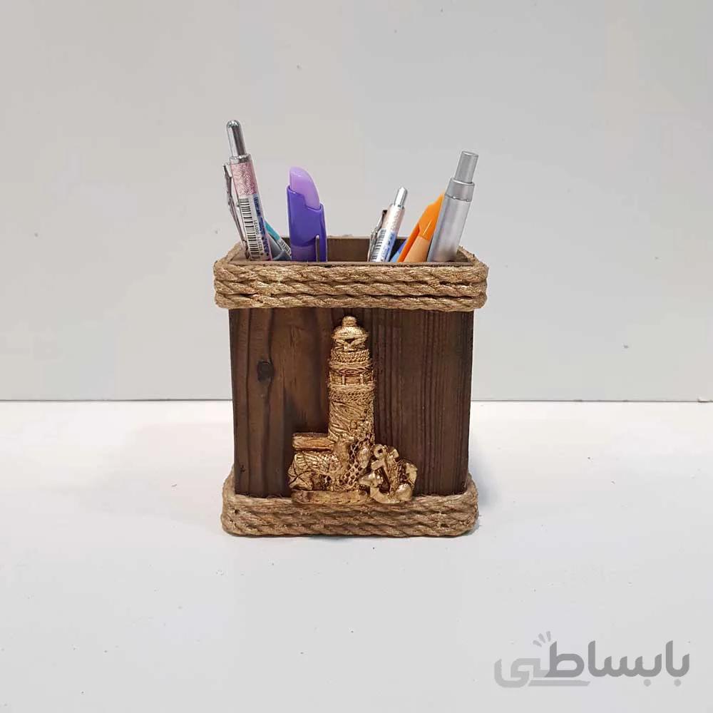 جاقلم دریایی رنگ چوب طرح فانوس