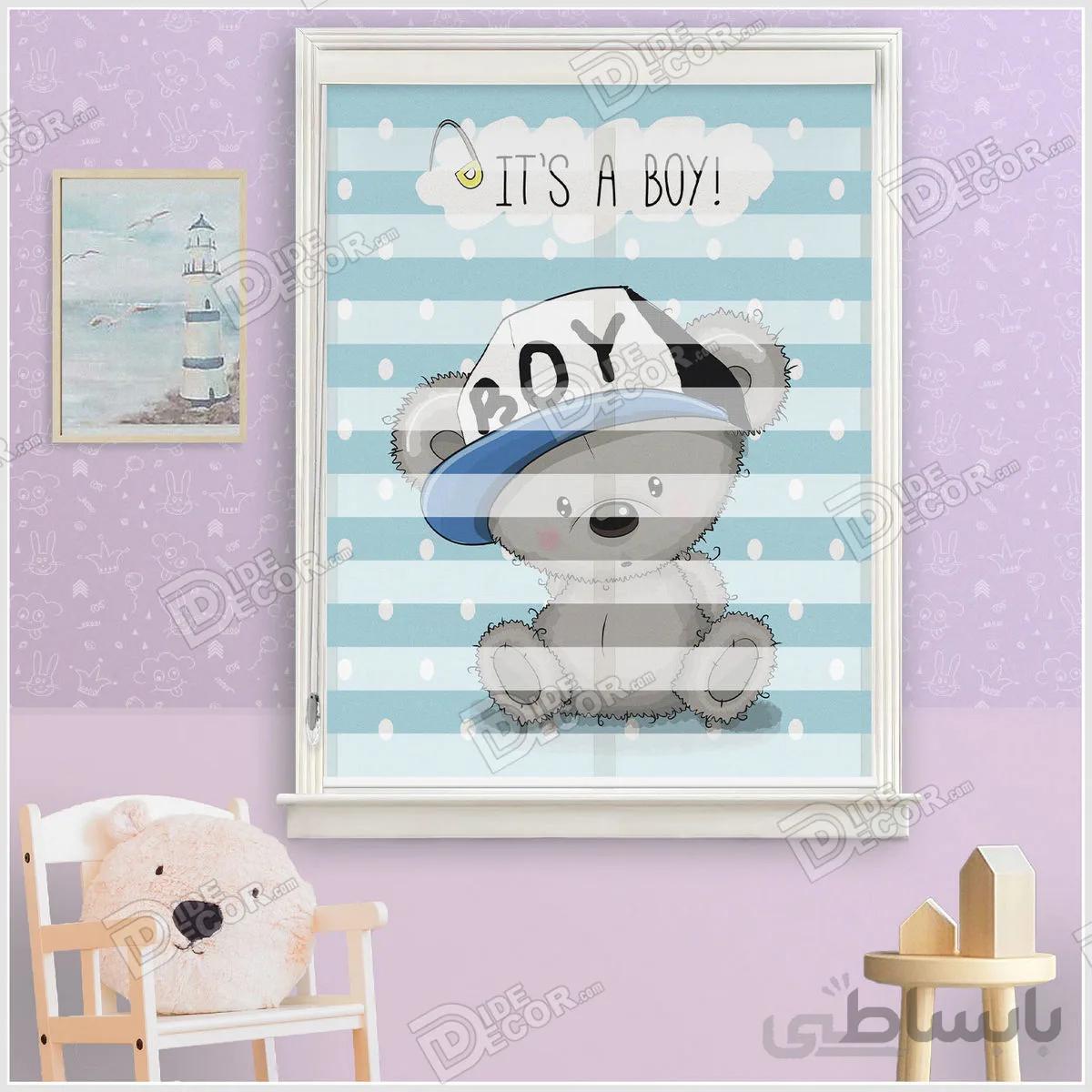 پرده زبرا چاپی کودک کد ZKP-17