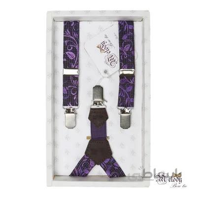 ساسبند پارچه ای 2 سانت (طرح اسلیمی بنفش )