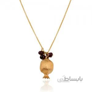 گردنبند طلا زنانه با آویز طرح انار کالکشن یلدا کد XN411