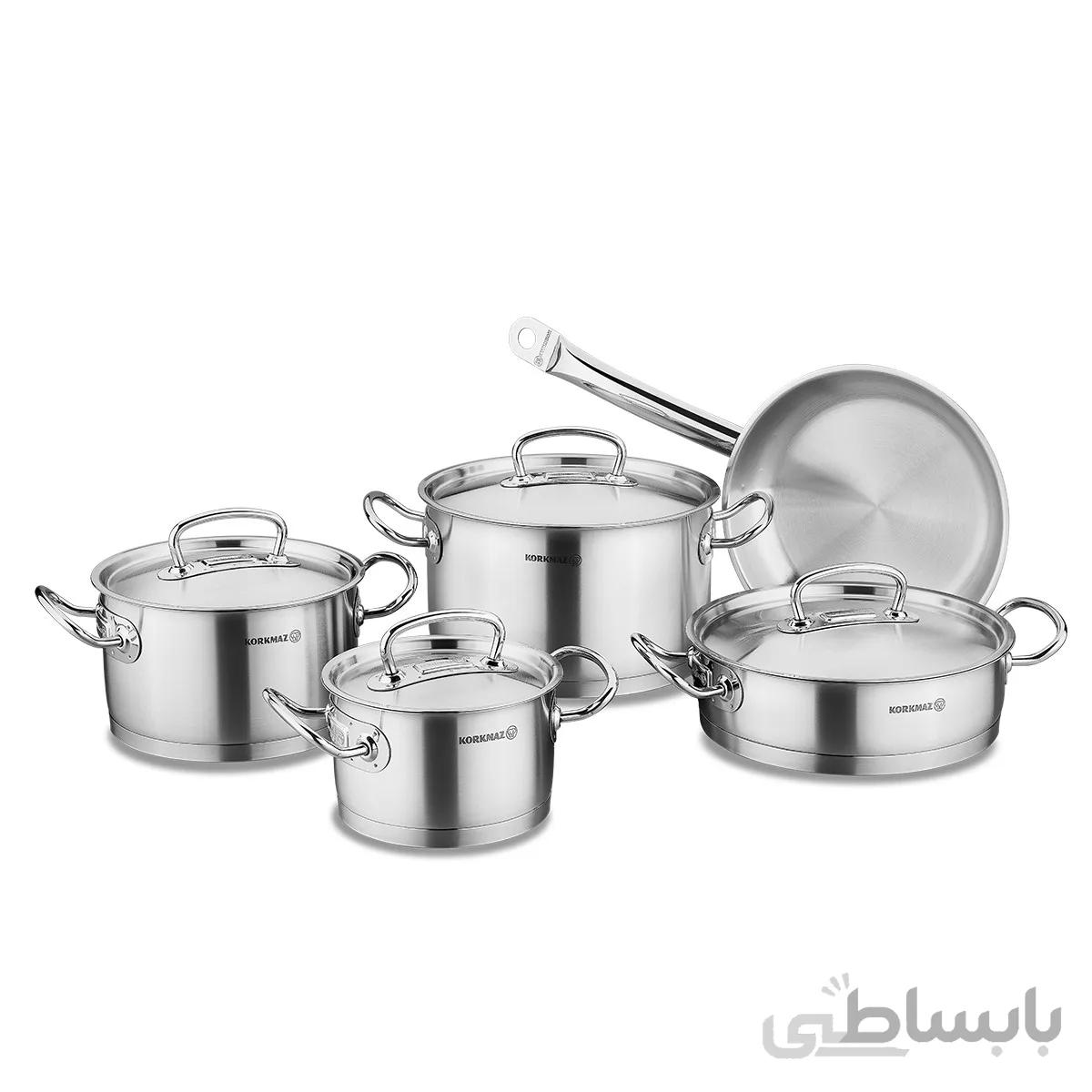 سرویس قابلمه کرکماز مدل پرولاین Proline A1150 ا Korkmaz Proline A1150 cookware set