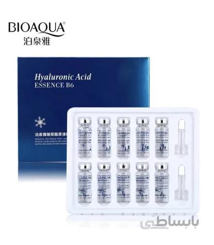 پک کوکتل مالشی صورت هیالورونیک اسید بیواکوا Hyaluronic Acid Essence B6 Bioaqua