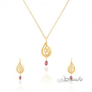 نیم ست طلا زنانه طرح اسلیمی بته جقه کد CS327