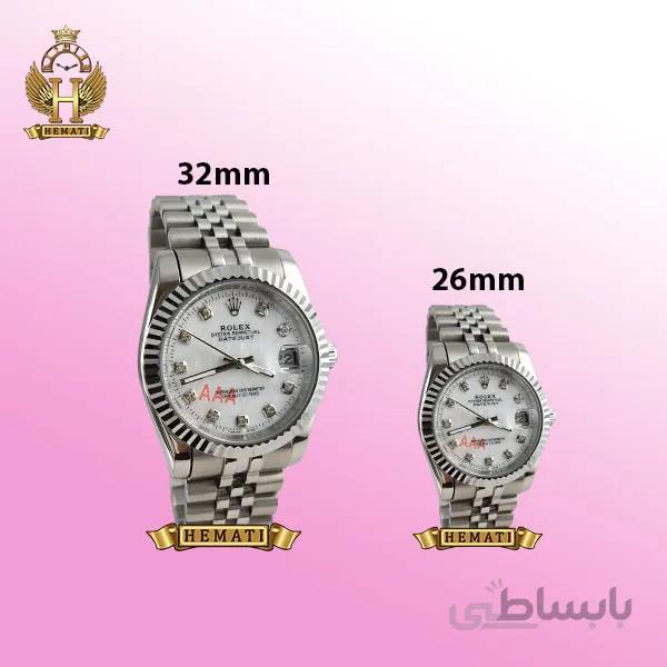 ساعت زنانه رولکس دیت جاست Rolex Datejust RODJL109 نقره ای