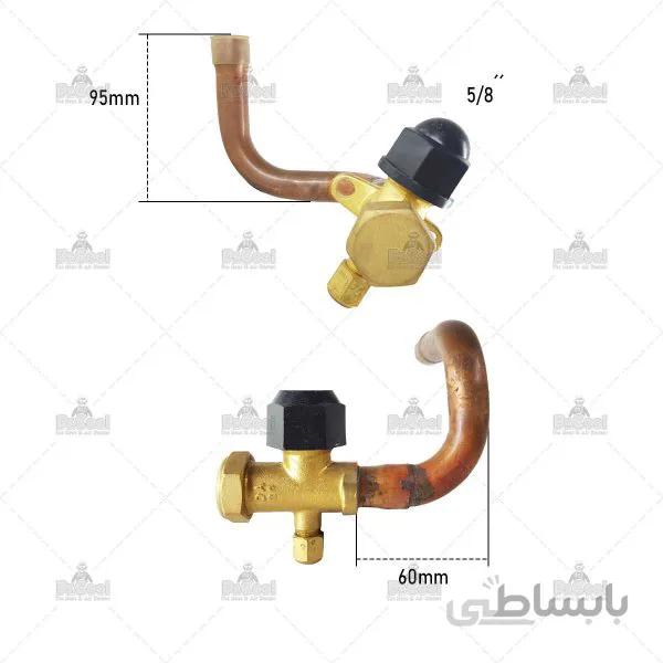 شیر سرویس دو خم 180 درجه سایز 5/8 اینج اوجنرالی