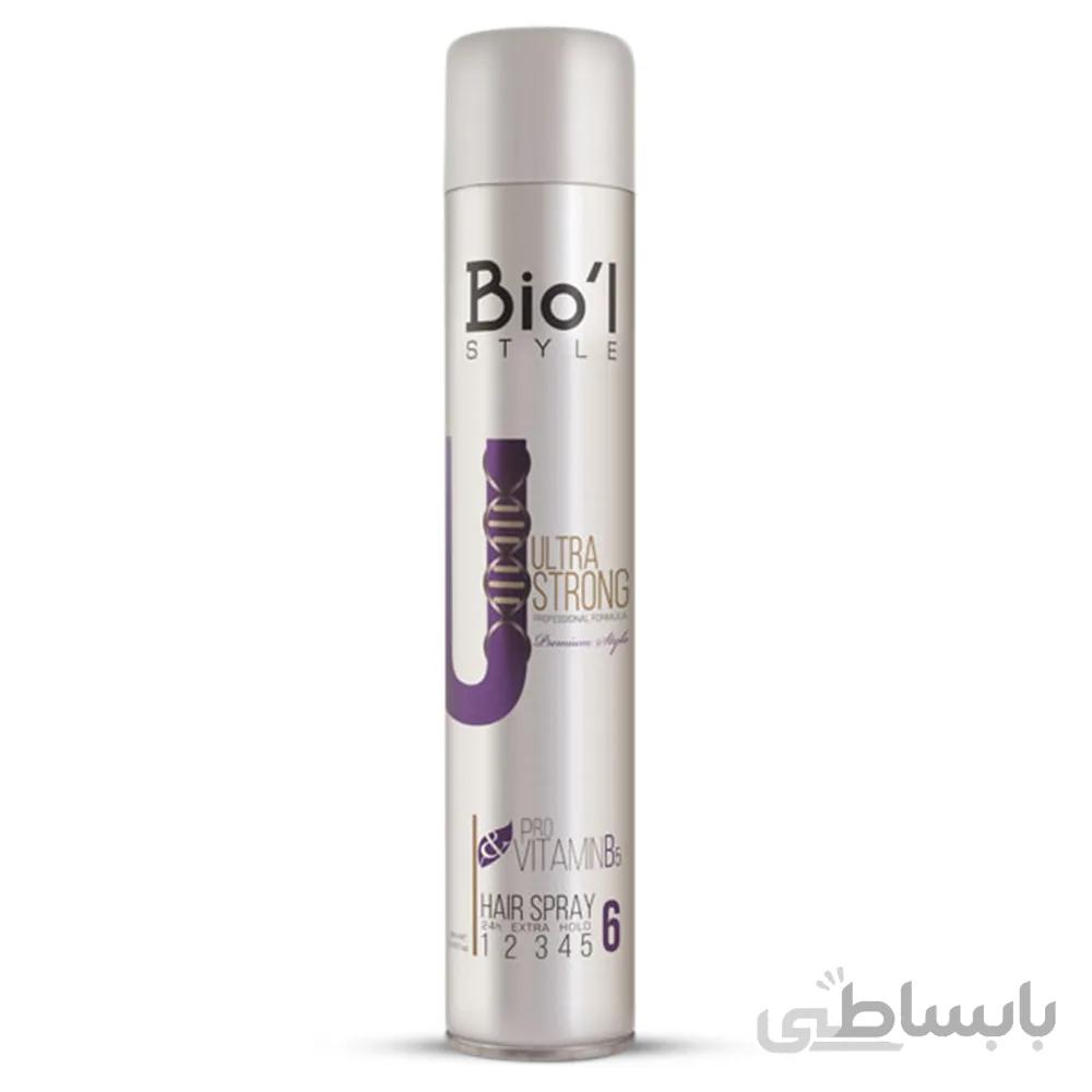 اسپری حالت دهنده موی فوق قوی بیول 500 میل ا Biol Strong Hair Styling Spray 500ml
