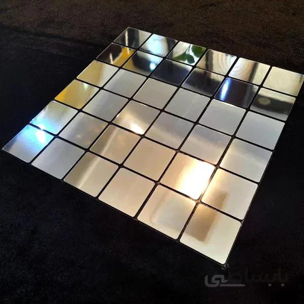بین کابینتی مربع نقره ای براق S366