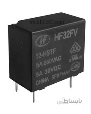رله هنگفا 4 پایه 12 ولت 5 آمپر HF32FV/12-hs3f HONGFA