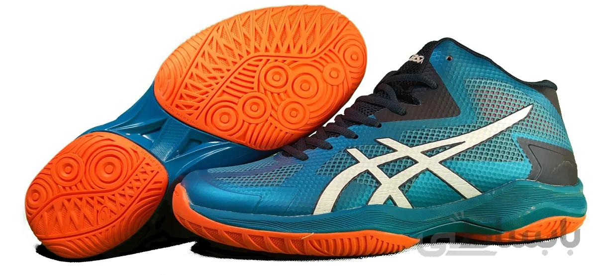 کفش والیبال آسیکس مدل V SWIFT FF MT LAKEBLUE/NAVY/ORANGE