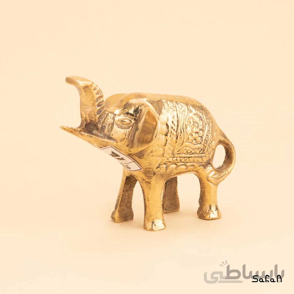 مجسمه برنجی طلایی مدل فیل هپی سایز 1