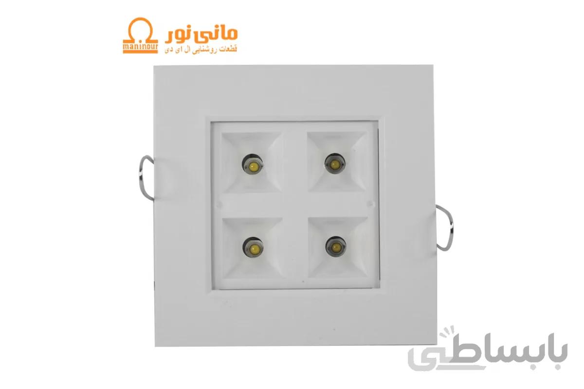 چراغ توکار سقفی 4 وات مربعی رشد گیاه