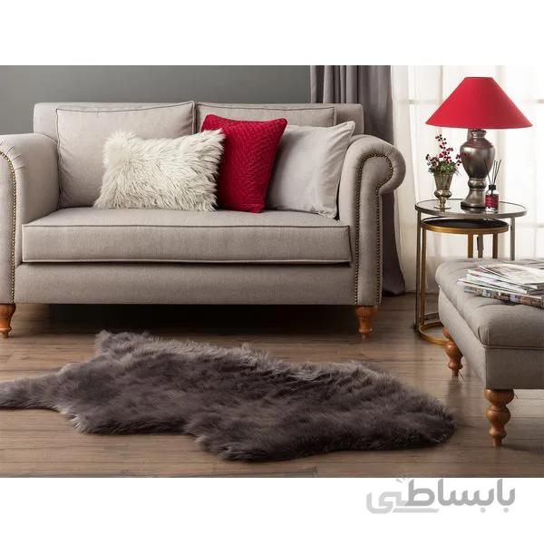 زیر پایی خز مدل Lela Antrasit سایز 150×90 سانتی متر مادام کوکو