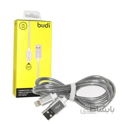کابل آیفون اورجینال budi طول 1 متر مدل M8J172 نقره ای