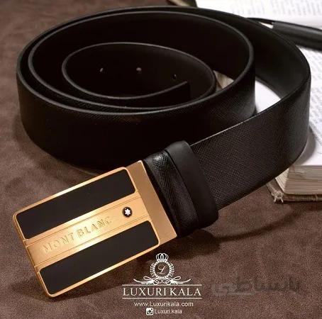 کمربند چرم (مشکی SAFFIONA/چرم مشکی مات) Mont Blanc ا MONT BLANC BELT