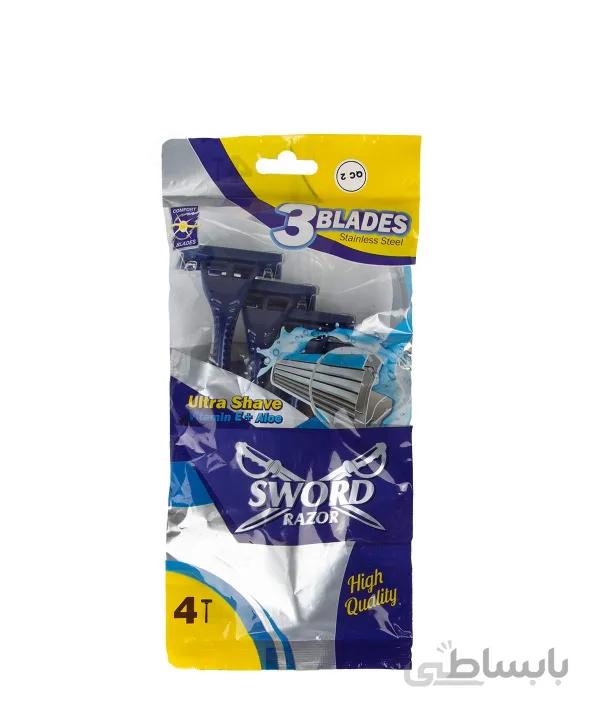 خودتراش سوورد Sword مدل Ultra Shave بسته 4 عددی