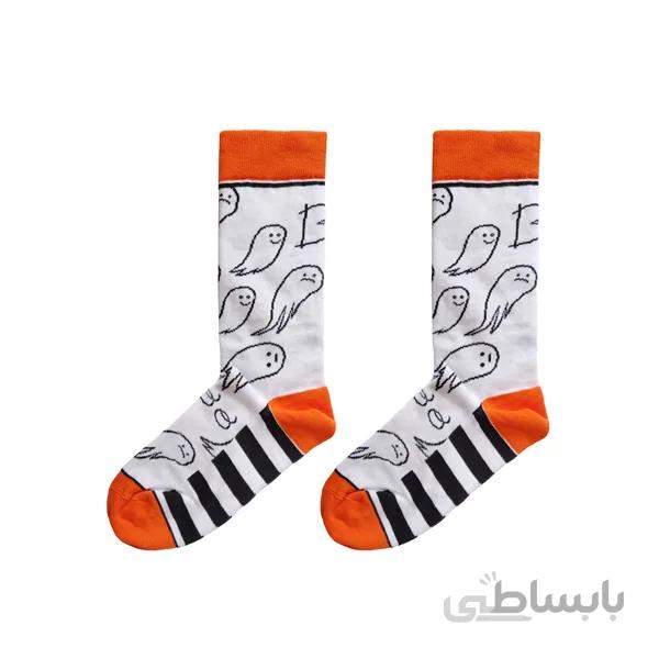 جوراب ساق دار زنانه با طرح هالوین کد PH581
