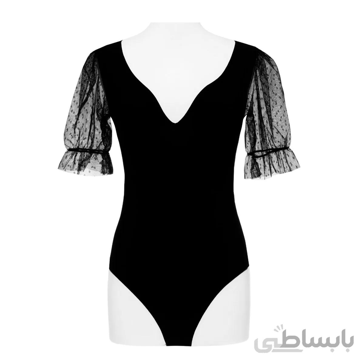 بادی مجلسی یقه دلبری کرپ جودون استین دار تیساپه 269