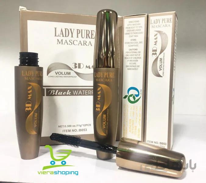 ریمل حجم دهنده و ضدآب تقویت کننده مژه 3D Max Lady Pure
