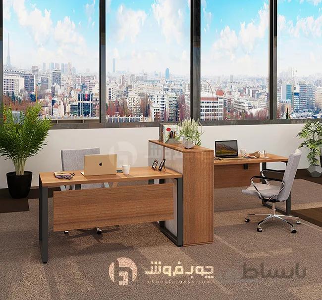 میز کار گروهی دو نفره مدرن