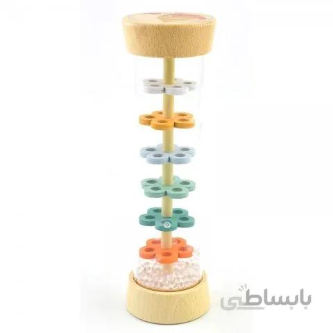 جغجغه استوانه‌ای چوبی مدل لاکپشت و خرچنگ پا کد P/BZ-41-A/LK