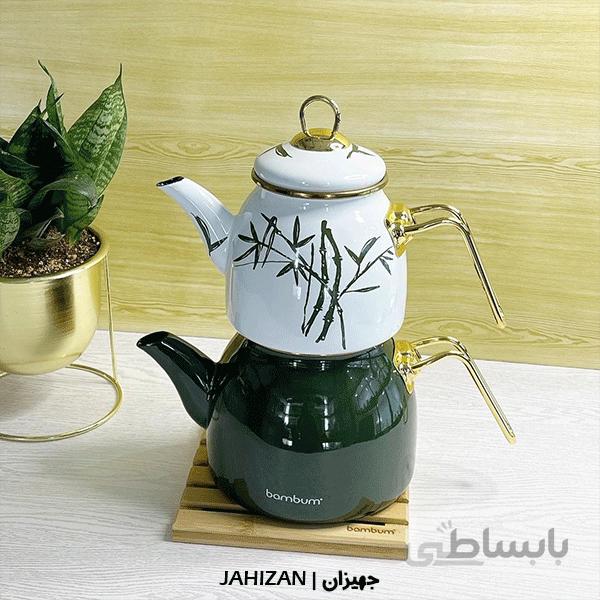 کتری قوری بامبوم Bambum سبز لجنی