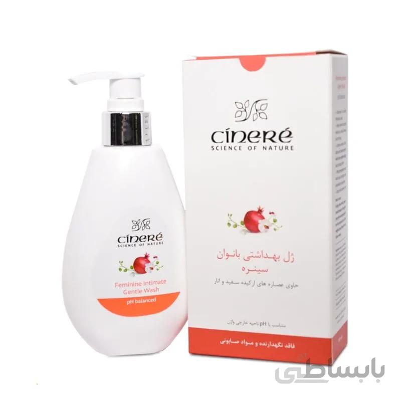 ژل بهداشتی و تنظیم کننده PH بانوان سینره ا Feminine Intimate Gentle Wash PH Balanced Cinere