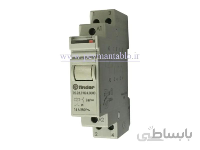 رله ضربه ای طرح مینیاتوری 24 ولت DC دوکنتاکت 16 آمپر Finder