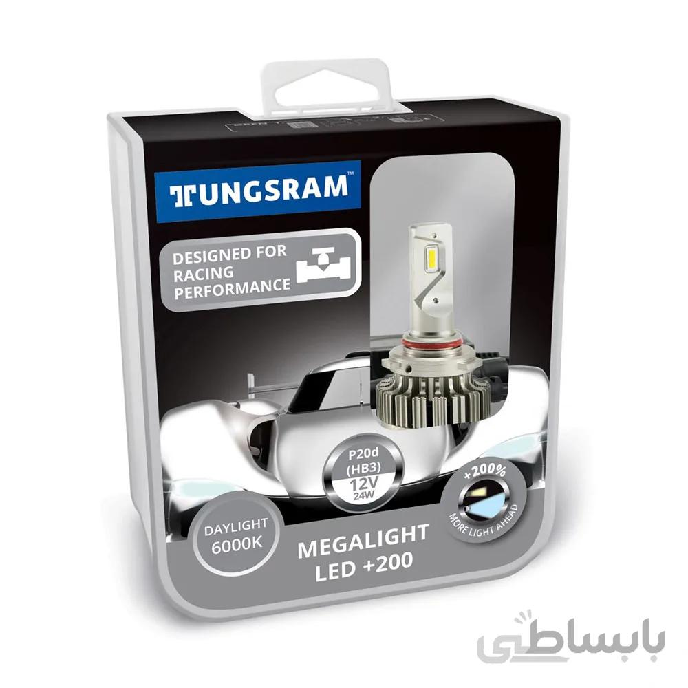 هدلایت LED پایه ۹۰۰۵/۶ HB3/4 مگالایت %۲۰۰ تانگسرام – TUNGSRAM