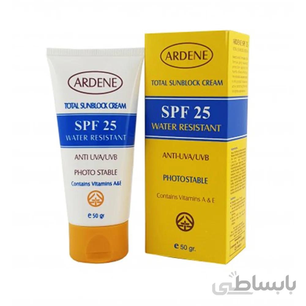 کرم ضد آفتاب آردن مدل SPF25 وزن 50 گرم