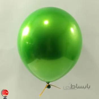 بادکنک کریستالی سبز پر رنگ براق سایز 12 اینچ