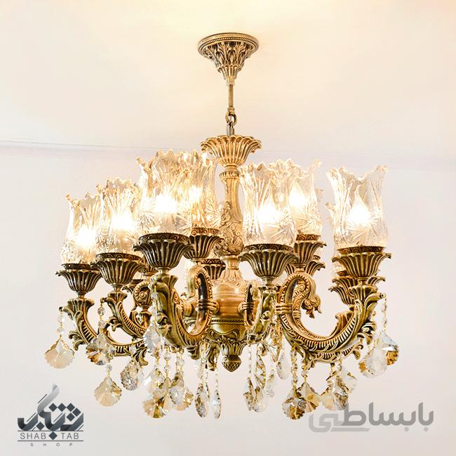 لوستر ده شاخه پانزده شعله 3410