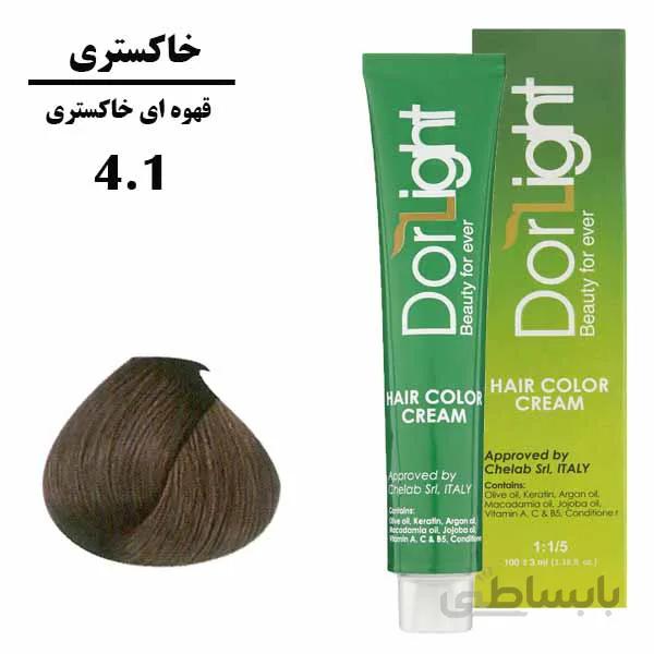 رنگ موی قهوه ای خاکستری (4.1) دورلایت سری خاکستری حجم 100میل
