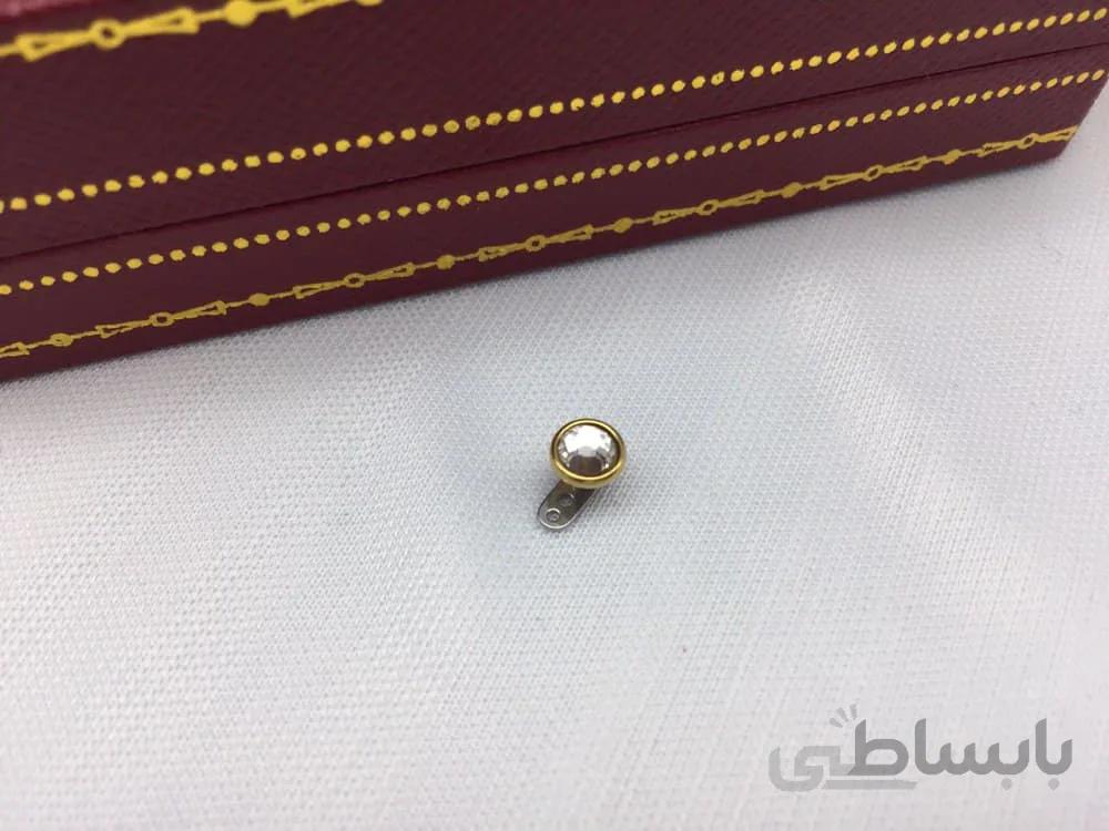 پیرسینگ میکرودرمال پنج میل دور نگین طلایی