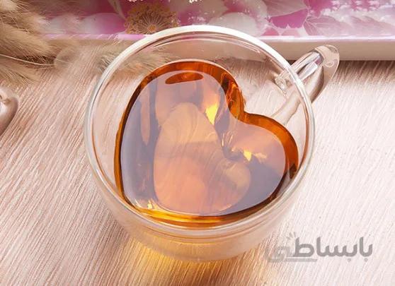 فنجان دوجداره قلبی