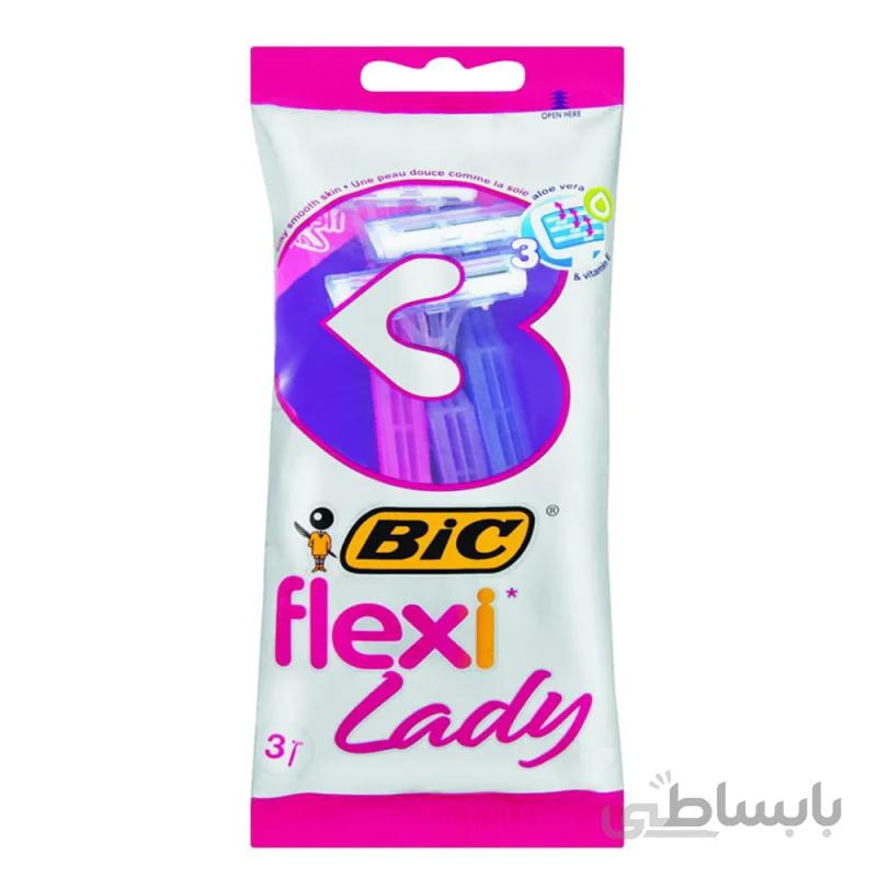 خودتراش فلکسی لیدی زنانه سه تیغه بیک 3 عددی ا Bic 3 Blades Flexi Lady Razor