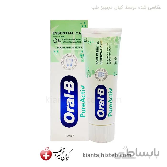 خمیر دندان Oral-B مدل Pure Active اکالیپتوس حجم 75 میل
