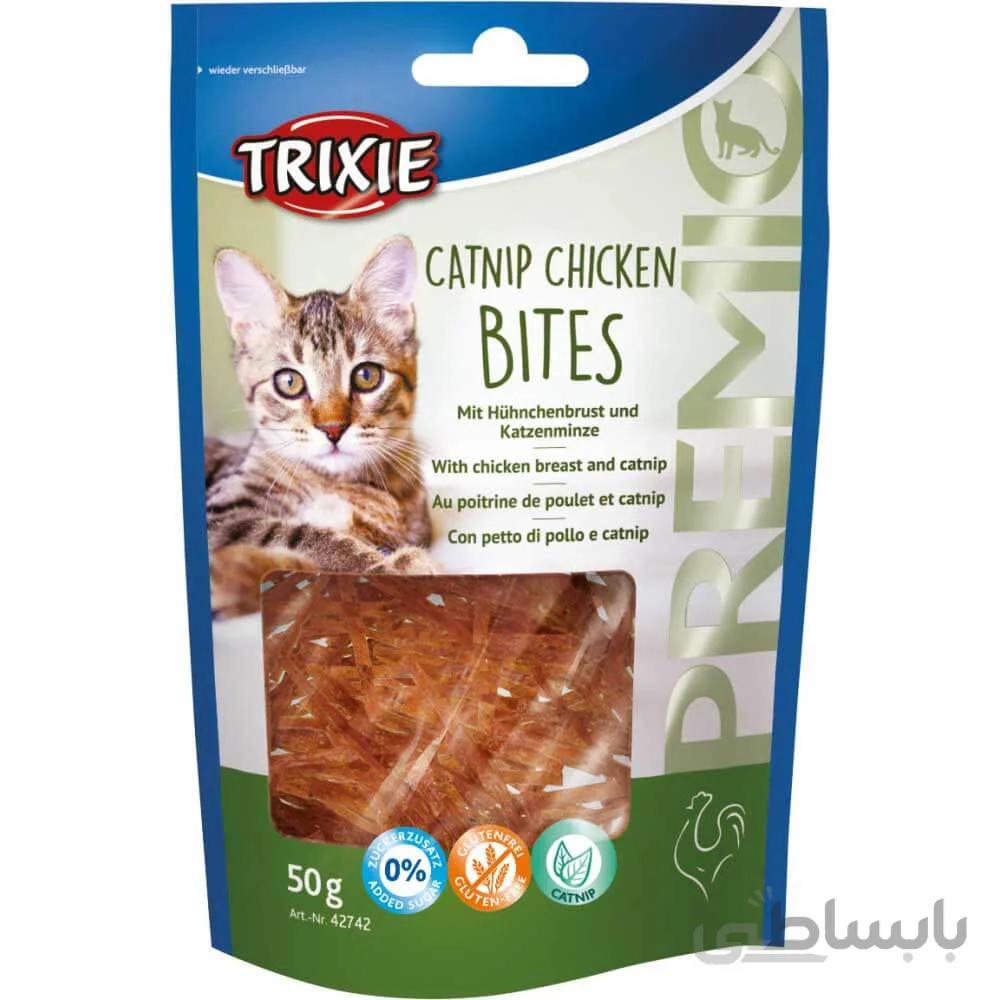 تشویقی گربه تریکسی مدل chicken fillet bites وزن 50 گرم ا Trixie chicken fillet bites
