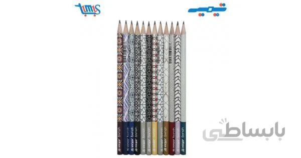 مداد مشکی طرح دار آریا