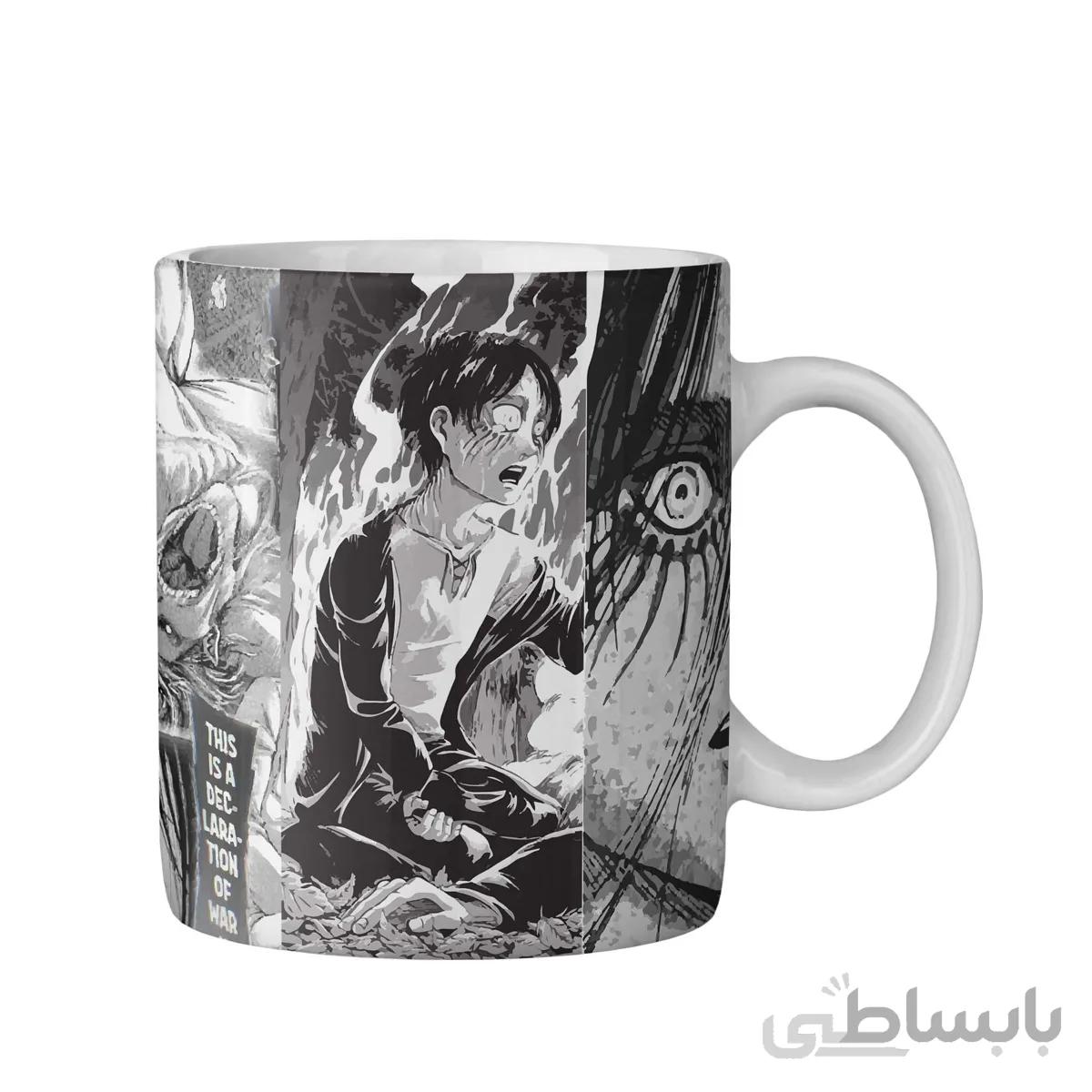 ماگ سرامیکی مدل طرح انیمه اتک آن تایتان شخصیت ارن کد KCT10353