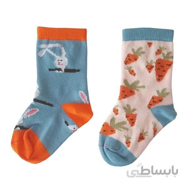 جوراب بچگانه طرح دار فانتزی تا به تا کد PH406
